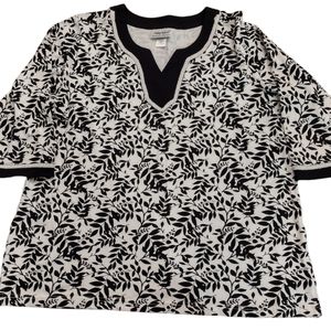 ANTHONY RICHARDS FLORAL 3/4 SLEEVE V-NECK TOP WOMEN SIZE 1X